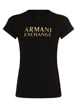 Armani Exchange T-shirt damski Kobiety Bawełna czarny nadruk ze sklepu vangraaf w kategorii Bluzki damskie - zdjęcie 162832582