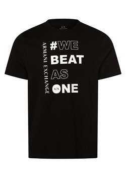 Armani Exchange T-shirt męski Mężczyźni Bawełna czarny nadruk ze sklepu vangraaf w kategorii T-shirty męskie - zdjęcie 162832631