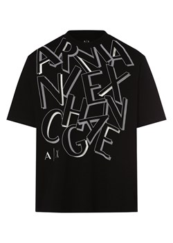 Armani Exchange T-shirt męski Mężczyźni Bawełna czarny nadruk ze sklepu vangraaf w kategorii T-shirty męskie - zdjęcie 162832632