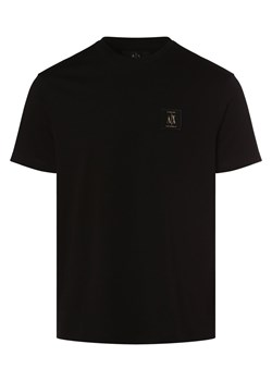 Armani Exchange T-shirt męski Mężczyźni Bawełna czarny jednolity ze sklepu vangraaf w kategorii T-shirty męskie - zdjęcie 162832633