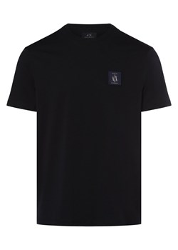 Armani Exchange T-shirt męski Mężczyźni Bawełna granatowy jednolity ze sklepu vangraaf w kategorii T-shirty męskie - zdjęcie 162832634