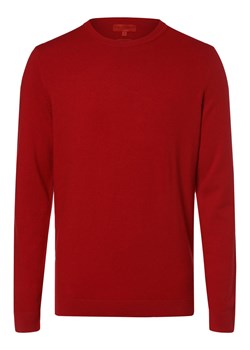 Finshley & Harding Sweter męski Mężczyźni czerwony jednolity ze sklepu vangraaf w kategorii Swetry męskie - zdjęcie 162832653