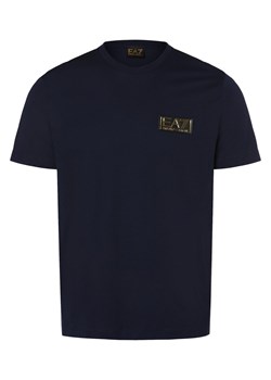 EA7 Emporio Armani T-shirt męski Mężczyźni Bawełna granatowy jednolity ze sklepu vangraaf w kategorii T-shirty męskie - zdjęcie 162832710