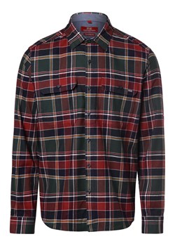 Finshley & Harding London Koszula męska Mężczyźni Comfort Fit Bawełna bordowy w kratkę ze sklepu vangraaf w kategorii Koszule męskie - zdjęcie 162832731