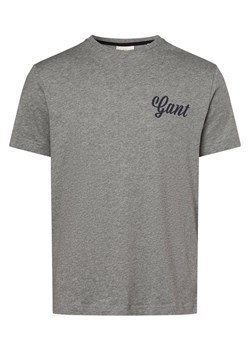 Gant T-shirt męski Mężczyźni Bawełna szary jednolity ze sklepu vangraaf w kategorii T-shirty męskie - zdjęcie 162832752