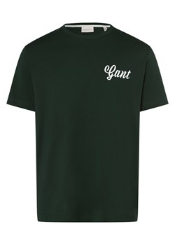 Gant T-shirt męski Mężczyźni Bawełna jodłowy jednolity ze sklepu vangraaf w kategorii T-shirty męskie - zdjęcie 162832754