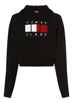 Tommy Jeans Sweter damski Kobiety Sztuczne włókno czarny jednolity ze sklepu vangraaf w kategorii Swetry damskie - zdjęcie 162832803