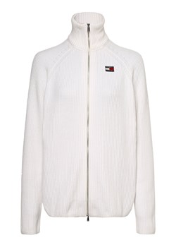 Tommy Jeans Kardigan damski Kobiety Bawełna biały jednolity ze sklepu vangraaf w kategorii Swetry damskie - zdjęcie 162832804