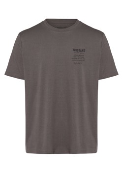 Mustang T-shirt męski Mężczyźni Bawełna szary jednolity ze sklepu vangraaf w kategorii T-shirty męskie - zdjęcie 162832810