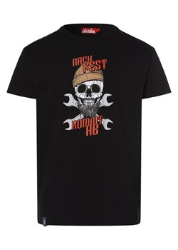 Derbe T-shirt męski Mężczyźni Bawełna czarny nadruk ze sklepu vangraaf w kategorii T-shirty męskie - zdjęcie 162832834