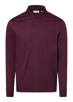 Calvin Klein Męska koszulka polo Mężczyźni Bawełna bakłażanowy jednolity ze sklepu vangraaf w kategorii T-shirty męskie - zdjęcie 162832902