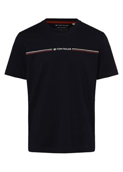Tom Tailor T-shirt męski Mężczyźni Bawełna granatowy jednolity ze sklepu vangraaf w kategorii T-shirty męskie - zdjęcie 162832911