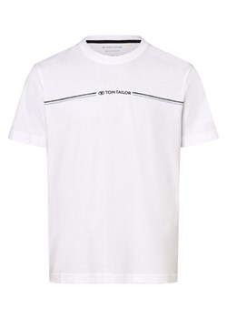 Tom Tailor T-shirt męski Mężczyźni Bawełna biały jednolity ze sklepu vangraaf w kategorii T-shirty męskie - zdjęcie 162832912