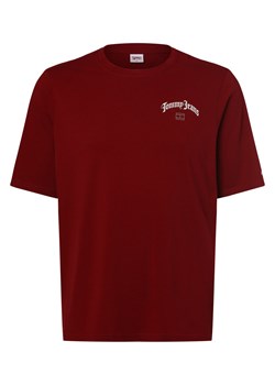 Tommy Jeans T-shirt męski Mężczyźni Bawełna bordowy nadruk ze sklepu vangraaf w kategorii T-shirty męskie - zdjęcie 162832980