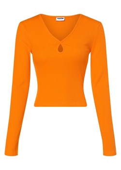 Noisy May Damska koszulka z długim rękawem Kobiety Bawełna pomarańczowy jednolity ze sklepu vangraaf w kategorii Bluzki damskie - zdjęcie 162833282