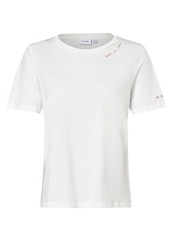 Vila T-shirt damski Kobiety Bawełna biały jednolity ze sklepu vangraaf w kategorii Bluzki damskie - zdjęcie 162833292
