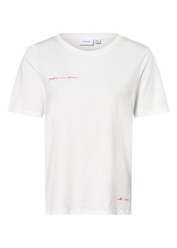Vila T-shirt damski Kobiety Bawełna biały jednolity ze sklepu vangraaf w kategorii Bluzki damskie - zdjęcie 162833293