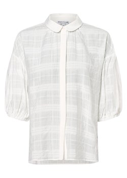 Marie Lund Bluzka damska Kobiety écru wypukły wzór tkaniny ze sklepu vangraaf w kategorii Koszule damskie - zdjęcie 162833300