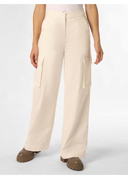 EDITED Spodnie z dodatkiem lnu Kobiety Bawełna écru jednolity ze sklepu vangraaf w kategorii Spodnie damskie - zdjęcie 162834090
