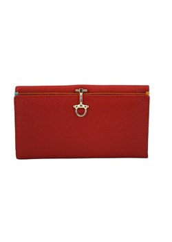 Duży portfel ze złotym zapięciem - Czerwony ze sklepu Barberinis w kategorii Portfele damskie - zdjęcie 162836691