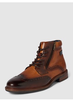 Kozaki sznurowane z bocznym zamkiem błyskawicznym model ‘Dano’ ze sklepu Peek&Cloppenburg  w kategorii Buty zimowe męskie - zdjęcie 162838952