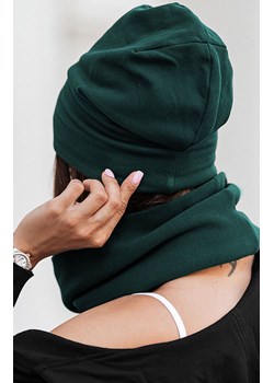 Komplet czapka beanie i komin w kolorze butelkowej zieleni C4, Kolor ciemnozielony, Rozmiar uniwersalny, Ivon ze sklepu Primodo w kategorii Komplety czapka i szalik damskie - zdjęcie 162840414