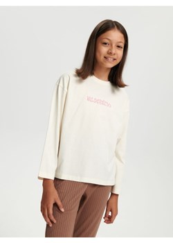 Sinsay - Koszulka z nadrukiem - kremowy ze sklepu Sinsay w kategorii Bluzki dziewczęce - zdjęcie 162844082