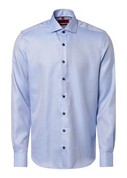 Finshley & Harding Koszula męska Mężczyźni Slim Fit Bawełna jasnoniebieski wypukły wzór tkaniny ze sklepu vangraaf w kategorii Koszule męskie - zdjęcie 162847822