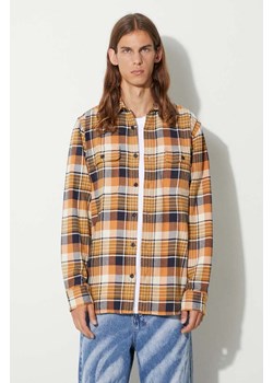 Filson koszula bawełniana Vintage Flannel Work Shirt męska kolor brązowy regular z kołnierzykiem klasycznym FMCAM0016 ze sklepu PRM w kategorii Koszule męskie - zdjęcie 162853720