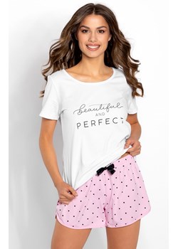 Piżama Sweet Dreams, Kolor biało-różowy, Rozmiar S, Momenti per me ze sklepu Intymna w kategorii Piżamy damskie - zdjęcie 162855851