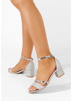 Srebrne eleganckie sandały Malena ze sklepu Zapatos w kategorii Sandały damskie - zdjęcie 162858700