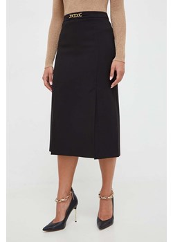 Twinset spódnica kolor czarny midi prosta ze sklepu ANSWEAR.com w kategorii Spódnice - zdjęcie 162860960