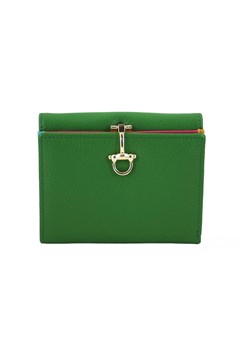 Elegancki portfel ze złotym zapięciem - Zielony ze sklepu Barberinis w kategorii Portfele damskie - zdjęcie 162861422