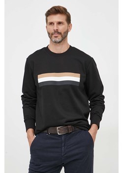 BOSS bluza bawełniana męska kolor czarny z nadrukiem ze sklepu ANSWEAR.com w kategorii Bluzy męskie - zdjęcie 162866750
