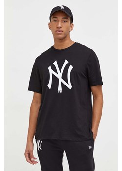 New Era t-shirt bawełniany kolor czarny z nadrukiem NEW YORK YANKEES ze sklepu ANSWEAR.com w kategorii T-shirty męskie - zdjęcie 162866862