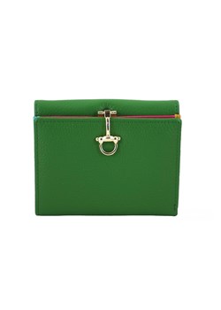 Elegancki portfel ze złotym zapięciem - Zielony ze sklepu butyolivier w kategorii Portfele damskie - zdjęcie 162867344