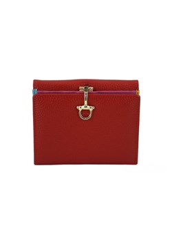Elegancki portfel ze złotym zapięciem - Czerwony ze sklepu butyolivier w kategorii Portfele damskie - zdjęcie 162867362