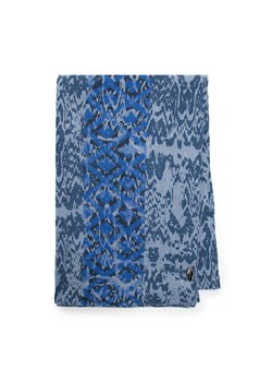 Damski szal z wełną wzorzysty niebieski ze sklepu WITTCHEN w kategorii Szaliki i chusty damskie - zdjęcie 162888461