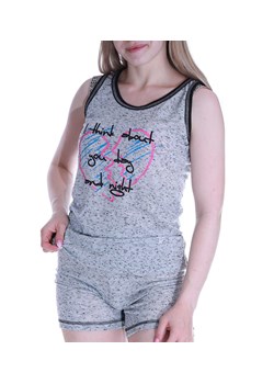 Jasno szara piżama z krótkimi spodenkami /H2-K17 P68 S195/ ze sklepu Pantofelek24.pl w kategorii Piżamy damskie - zdjęcie 162899273