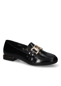 Mokasyny Sergio Leone MK732 Czarny lakier/Złoty ze sklepu Arturo-obuwie w kategorii Mokasyny damskie - zdjęcie 162901032