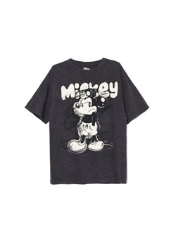 Cropp - Koszulka oversize z nadrukiem Mickey Mouse - szary ze sklepu Cropp w kategorii Bluzki damskie - zdjęcie 162901182
