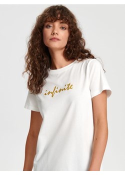 Sinsay - Koszulka z nadrukiem - biały ze sklepu Sinsay w kategorii Bluzki damskie - zdjęcie 162902651