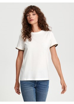 Sinsay - Koszulka bawełniana - biały ze sklepu Sinsay w kategorii Bluzki damskie - zdjęcie 162902653