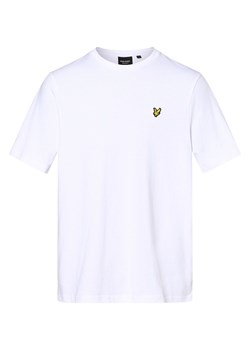 Lyle & Scott T-shirt męski Mężczyźni Bawełna biały nadruk ze sklepu vangraaf w kategorii T-shirty męskie - zdjęcie 162903240