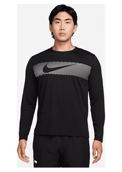 Męska koszulka z długim rękawem do biegania Nike Dri-FIT Flash - Czerń ze sklepu Nike poland w kategorii T-shirty męskie - zdjęcie 162904151