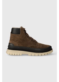 Gant buty zamszowe Nebrada męskie kolor brązowy 27643360.G42 ze sklepu ANSWEAR.com w kategorii Buty zimowe męskie - zdjęcie 162930730