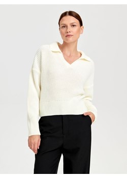Sinsay - Sweter w prążki - kremowy ze sklepu Sinsay w kategorii Swetry damskie - zdjęcie 162932034