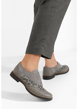 Szare brogues damskie Emily V2 ze sklepu Zapatos w kategorii Półbuty damskie - zdjęcie 162933083