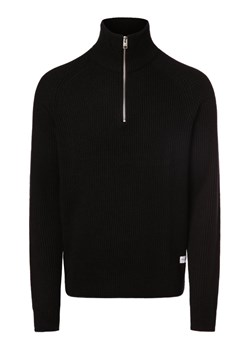 Jack & Jones Sweter męski Mężczyźni Bawełna czarny jednolity ze sklepu vangraaf w kategorii Swetry męskie - zdjęcie 162934360