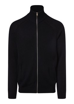 Jack & Jones Kardigan męski Mężczyźni Sztuczne włókno granatowy jednolity ze sklepu vangraaf w kategorii Swetry męskie - zdjęcie 162934363